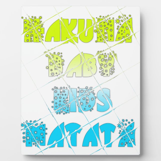 Happy Colors Hakuna Matata Hakunamatata Gift stars Plaque (Front)