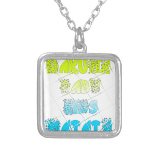 Happy Colors Hakuna Matata Hakunamatata Gift stars Silver Plated Necklace