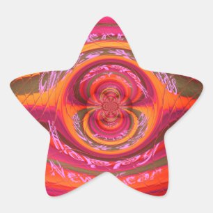Happy Colors Merry Christmas Happy New Year Desig Star Sticker