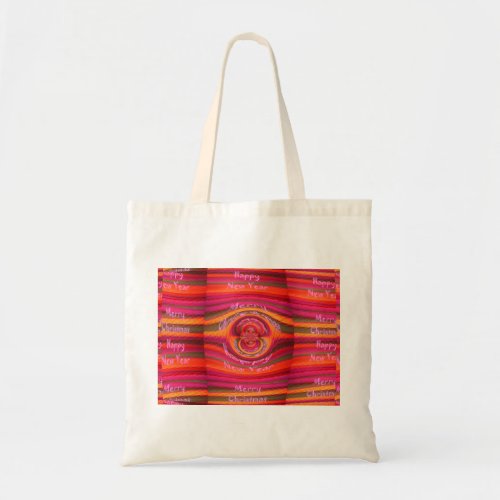 Happy Colors Merry Christmas Happy New Year  Desig Tote Bag