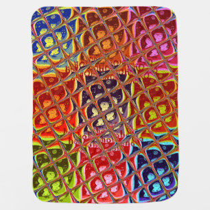 Happy Colors Pattern Personalized Baby Blanket
