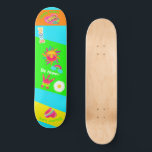 Happy Colourful Skateboard<br><div class="desc">Make this Happy Colourful Skateboard your own by adding your text. To access advanced editing tools, please go to "Personalize this template" and click on "Details", scroll down and press the "click to customize further" link. Ideal for any Occasion such as birthday or Graduation, for outdoor skateboarders who love the...</div>