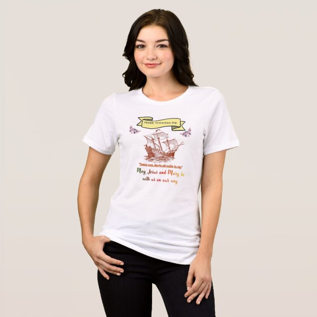 Happy Columbus Day Tri-Blend Shirt (Front Full)