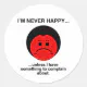 Happy Complainer Classic Round Sticker | Zazzle