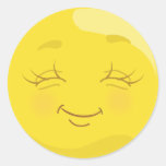 Happy &amp; Content Yellow Emoji face Stickers