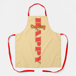 Happy Cooking Beige Chef   Apron
