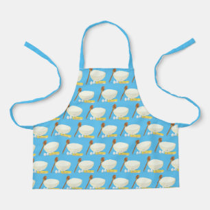 Happy Cooking Ingredients Flour Eggs Butter Spoon Apron