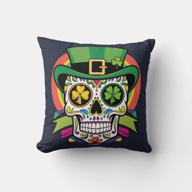 Happy cool Saint Patrick´s  Throw Pillow (Front)