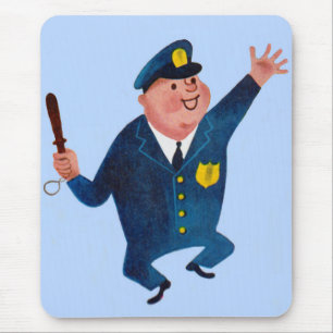 happy cop mouse pad
