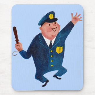 happy cop mouse pad