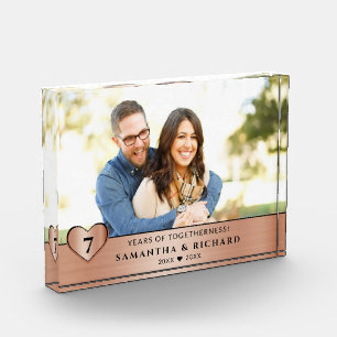 Happy Copper Anniversary 7th Wedding Anniversary  Photo Block