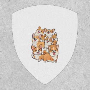 happy Corgi dogs Patch