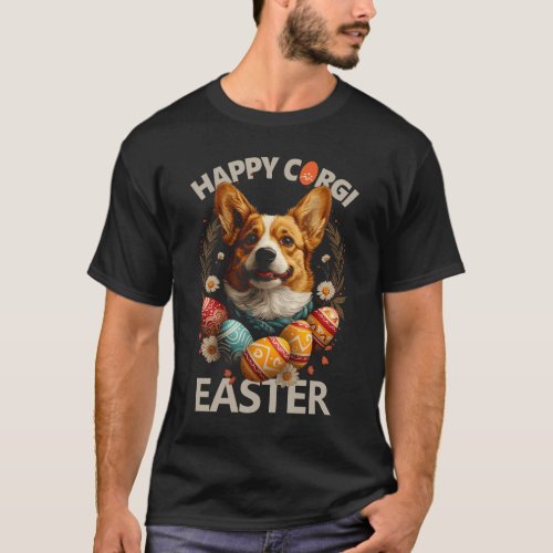 Happy Corgi Easter T_Shirt