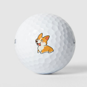 Happy Corgi Golf Balls