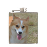 Happy Corgi Hip Flask