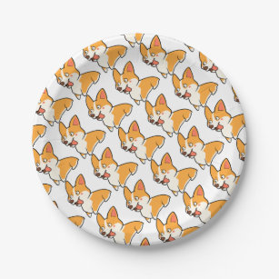 corgi paper plates