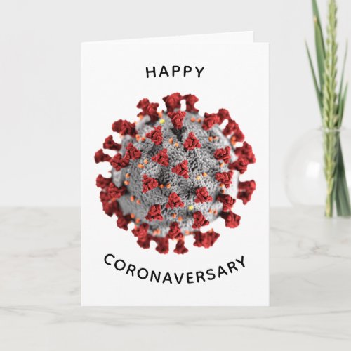 Happy coronaversary covid virus card photo 