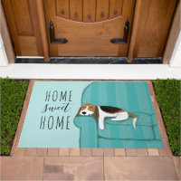 Happy Couch Dog, Cute Beagle Bath Mat for Sale by Jenn Inashvili