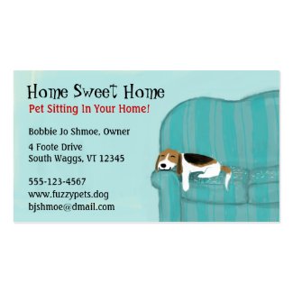 Happy Couch Dog Business Cards
