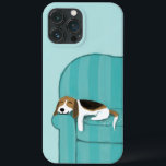 Happy Couch Dog | Cute Beagle | Fun Animal Art iPhone 13 Pro Max Case<br><div class="desc">Art illustration of a happy Beagle resting at home on the couch. This sleeping puppy dog loves his or her spot on the sofa. Make a fun statement with this original cell phone case. A cute dog lover’s design available for a variety of iPhones and Samsung mobile phones. Check out...</div>