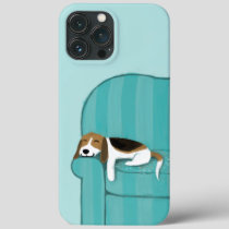 Happy Couch Dog | Cute Beagle | Fun Animal Art iPhone 13 Pro Max Case