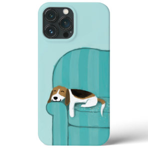 Happy Couch Dog | Cute Beagle | Fun Animal Art iPhone 13 Pro Max Case