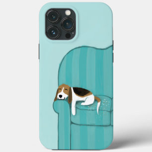 Happy Couch Dog   Cute Beagle   Fun Animal Art iPhone 13 Pro Max Case