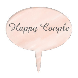 Happy Couple Blush Cake Picks