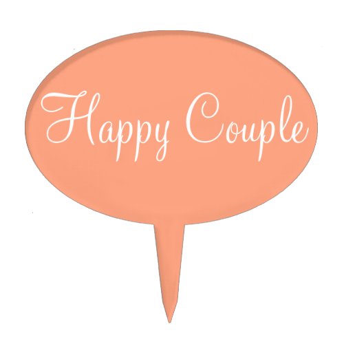 Happy Couple Cantaloupe Cake Topper