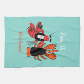 Happy Couple Crawfish Boil Party Towel (Horizontal)