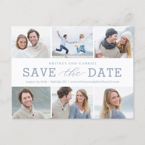 Happy Couple EDITABLE COLOR Save The Date Postcard