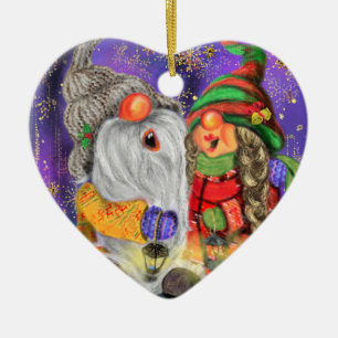 Happy Couple Gnome Christmas Ornament