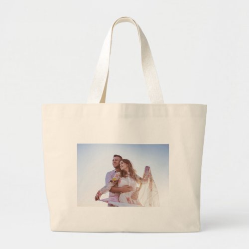 Happy Couple in Love Large Tote Bag