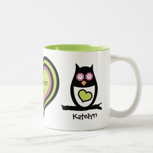 Happy Couple Owl Pair Mug (Right)