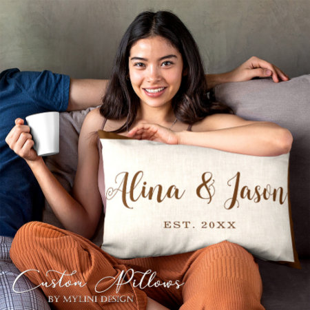 Happy Couple Personalized Anniversary Gift Pillow