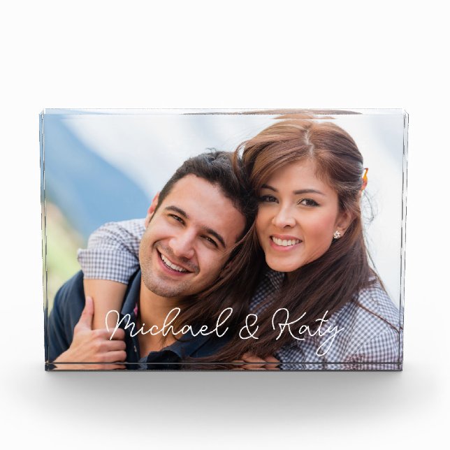 Happy Couple Photo | Personalized Photo Block (Front)