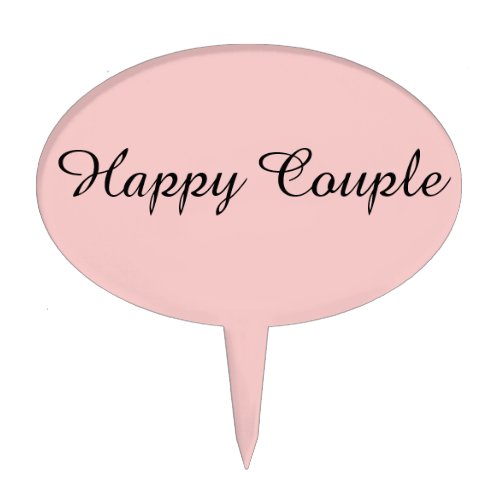 Happy Couple Rose Pastel Cake Picks