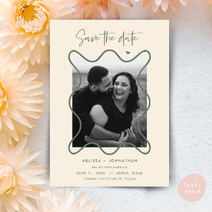 Happy Couple Save the date wedding announcement