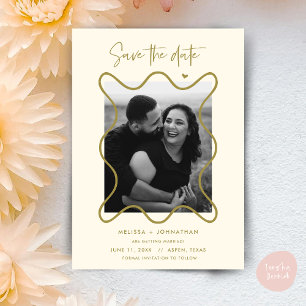 Happy Couple Save the date wedding announcement