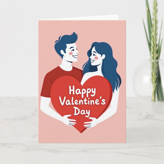 Happy Couple Valentines Day Card (Front)