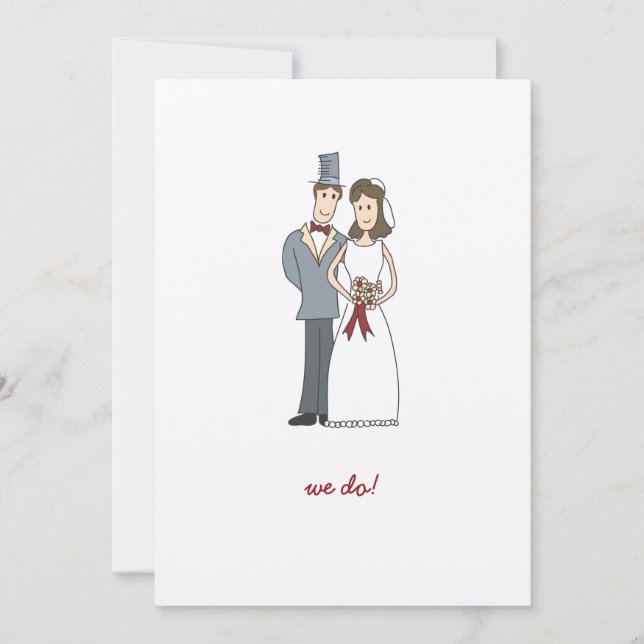 Happy Couple Wedding Invitation (Front)