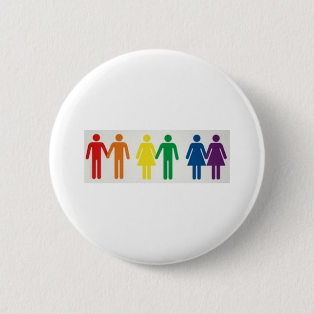 Happy couples pinback button (Front)