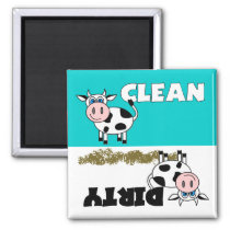 Happy Cow Clean / Dirty Dishwasher Magnet