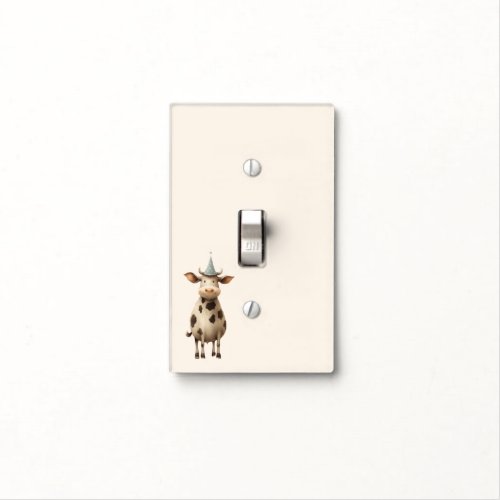 Happy Cow Illustration Light Switch Cover