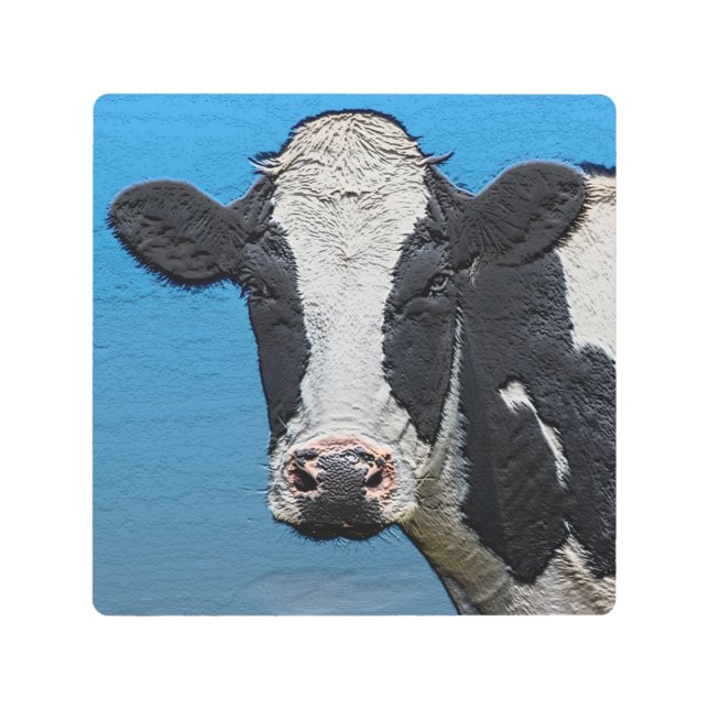 Happy Cow Portrait Acrylic Print (Front)