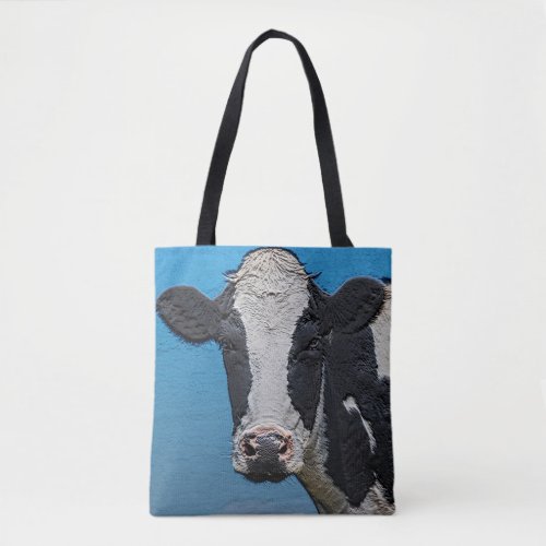 Happy Cow Portrait Tote Bag