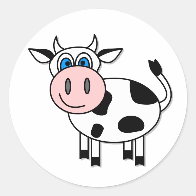 Happy Cow Sticker - Customizable! (Front)
