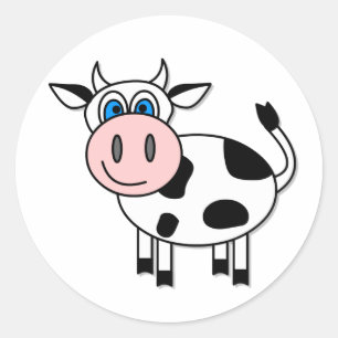 Happy Cow Sticker - Customizable!