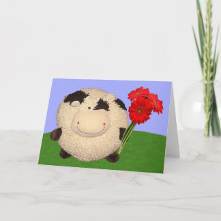 Happy Cow Valentines Day Holiday Card