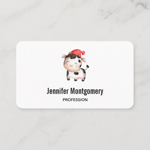 Happy Cow with a Red Hat Business Card